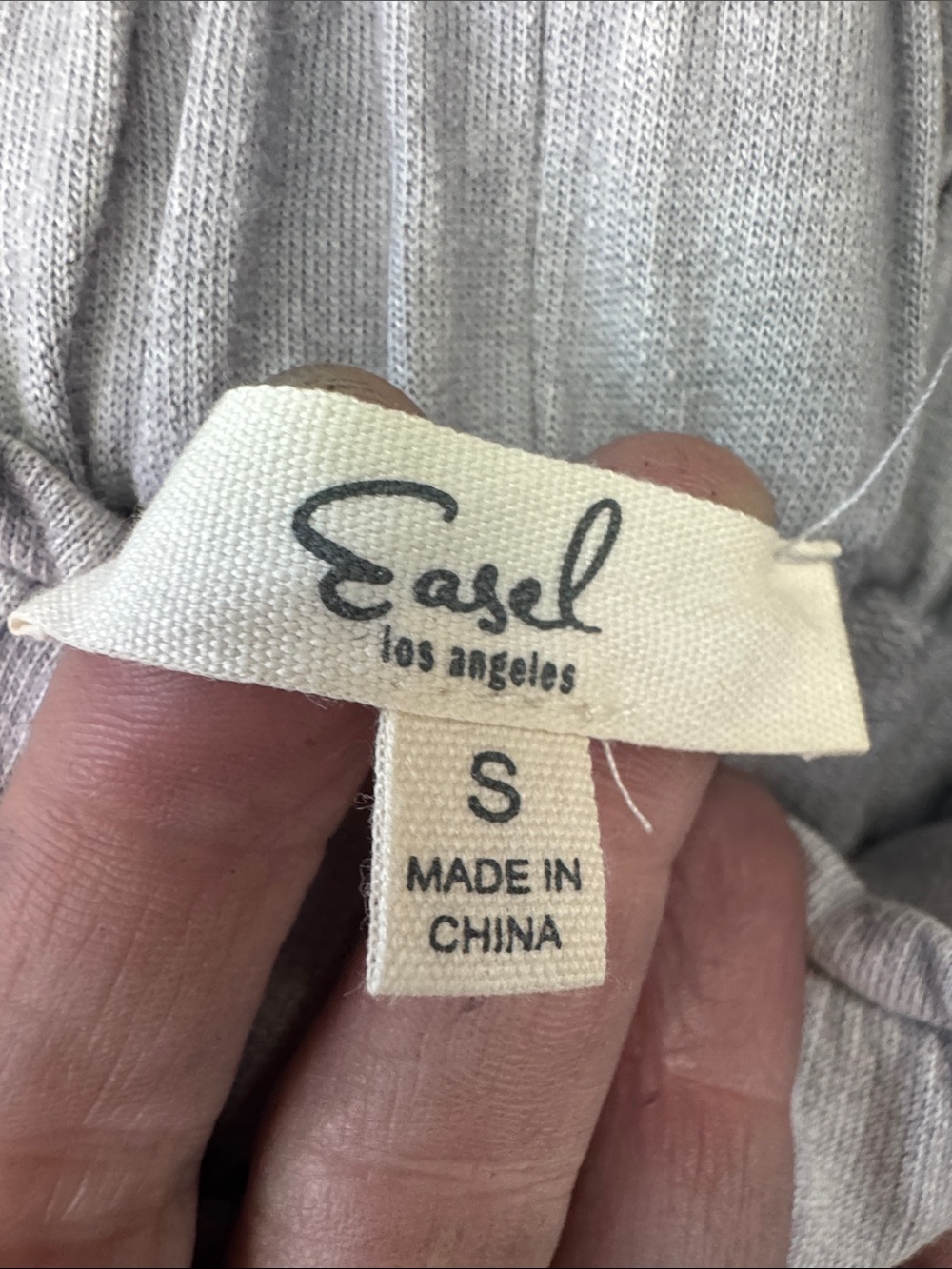 Easel Casual Drawstring Cargo Pants - Light Gray/lavendar size small - Picture 2 of 10
